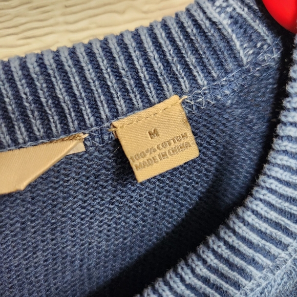 Paradise Collection Men's M Faded Blue Sweater 100% Cotton New - Picture 4 of 7